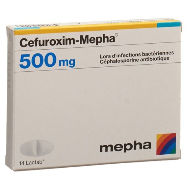 Cefuroxim Mepha 500 mg 14 Lactabs Cefuroxim Mepha 500 mg 14 Lactabs
