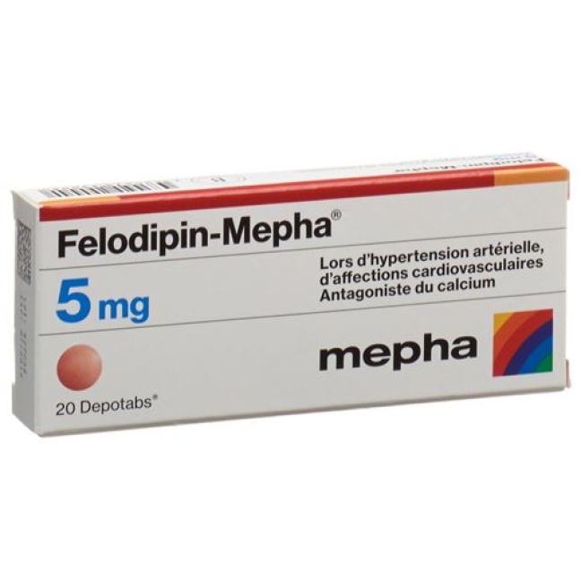 Felodipin Mepha 5 mg 20 Depotabs Felodipin Mepha 5 mg 20 Depotabs