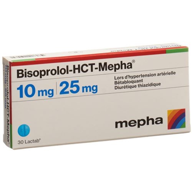 Bisoprolol HCT Mepha 10/25 mg 100 Lactabs Bisoprolol HCT Mepha 10/25 mg 100 Lactabs