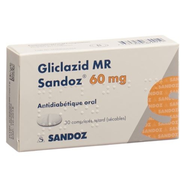 GLICLAZID MR SANDOZ RET 60 GLICLAZID MR SANDOZ RET 60