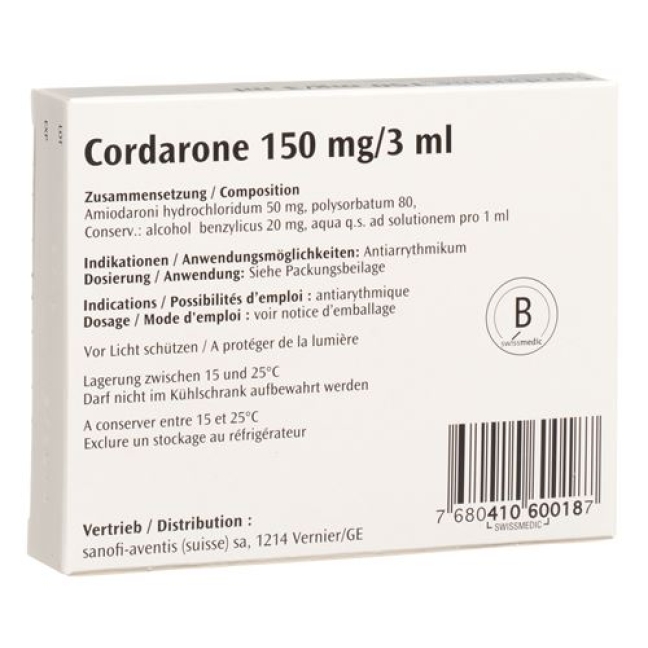 Cordarone 150 mg/3 ml 6 Ampullen 3 ml