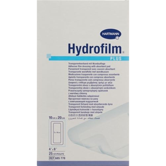 Hydrofilm Plus Wundverband Film 10x20см Steril 25 штук Hydrofilm Plus Wundverband Film 10x20см Steril 25 штук