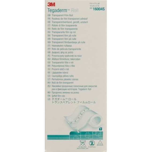 3M Tegaderm Roll Folienverband 10см x 2m Transparent