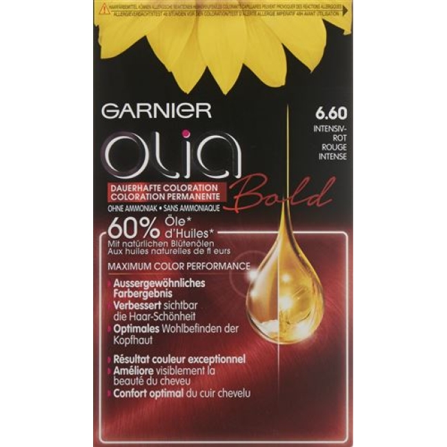 Olia Haarfarbe 6.6 Intensiv Rot Olia Haarfarbe 6.6 Intensiv Rot