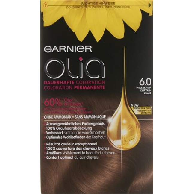 Olia Haarfarbe 6.0 Hellbraun Olia Haarfarbe 6.0 Hellbraun