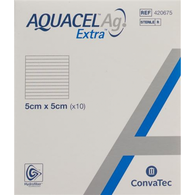 Aquacel Ag Extra Hydrofiber Verband 5x5см 10 штук