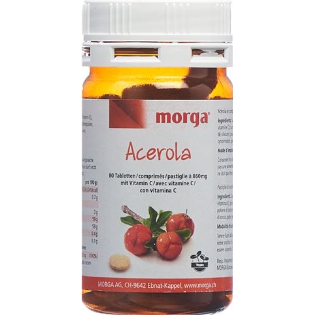 Biorex Acerola в таблетках, 80мг Vitamin C 80 штук