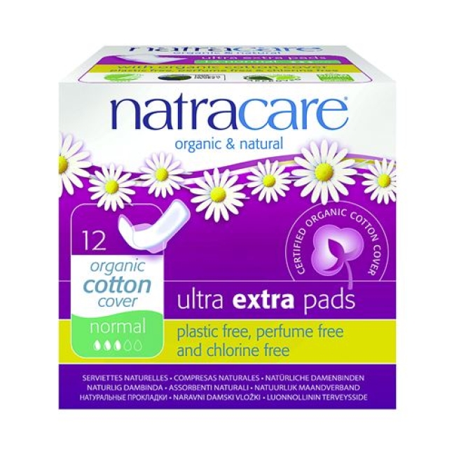 Natracare Damenbinden Flugel Ultra Ext Nor 12 штук