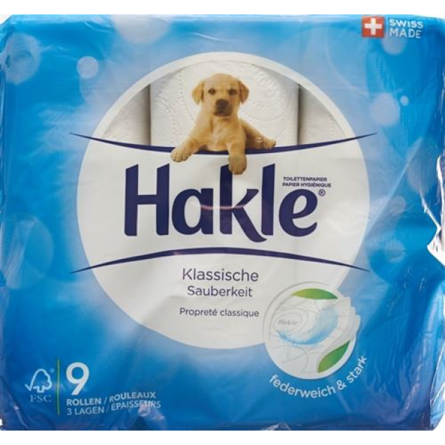 Hakle Klassische Sauberkeit Weiss FSC 9 штук