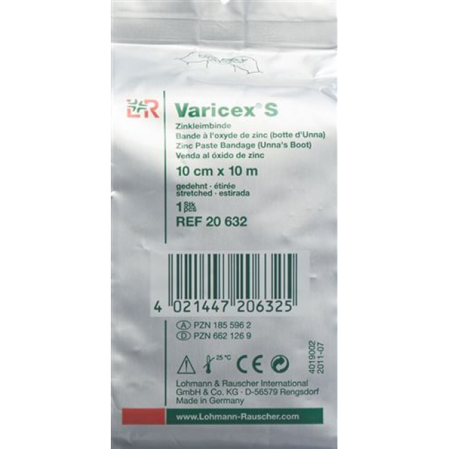 Varicex S Zinkleimbinde 10см x 10м