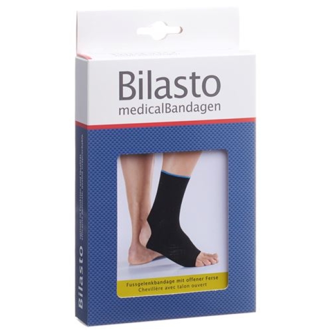 Bilasto Fussgelenkbandage Ferse Offen размер M Schwarz/Blau