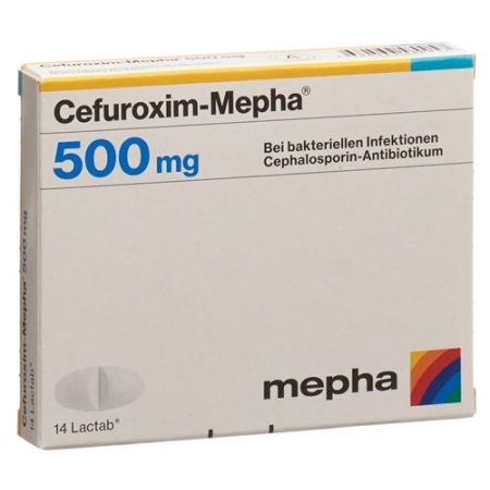 Cefuroxim Mepha 500 mg 14 Lactabs Cefuroxim Mepha 500 mg 14 Lactabs