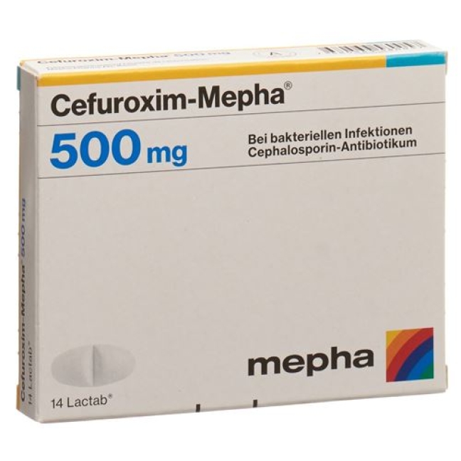 Cefuroxim Mepha 500 mg 14 Lactabs Cefuroxim Mepha 500 mg 14 Lactabs