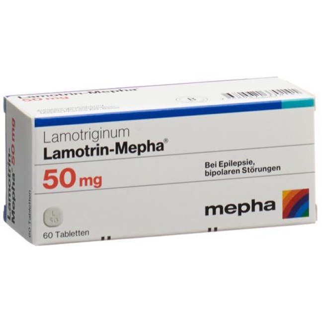 Lamotrin Mepha 50 mg 60 Disp tablets