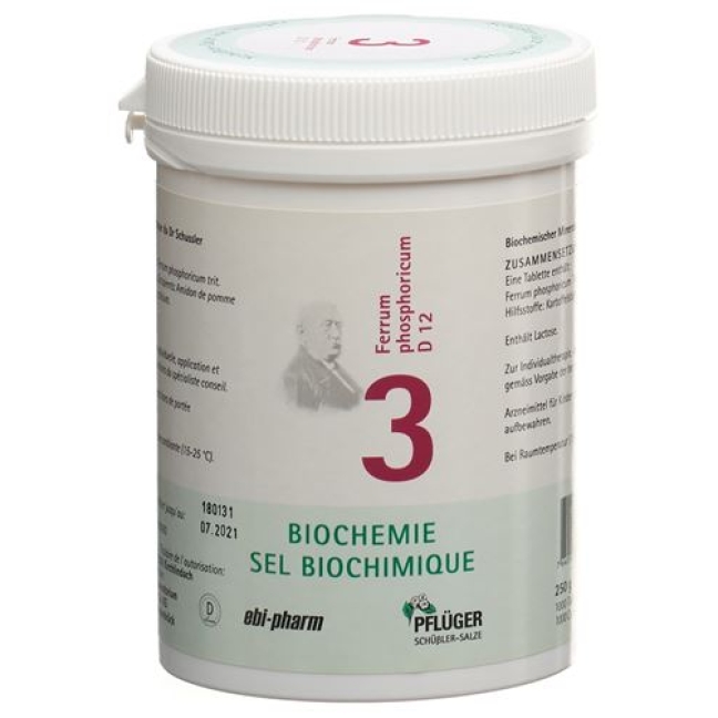 Pflueger Schussler Nr. 3 Ferr Phos в таблетках, D 12 250г Pflueger Schussler Nr. 3 Ferr Phos в таблетках, D 12 250г