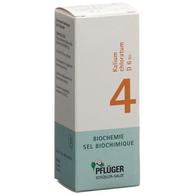 Pflueger Schussler Nr. 4 Kal Chlor капли D 6 30мл Pflueger Schussler Nr. 4 Kal Chlor капли D 6 30мл