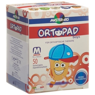 Ortopad Occlusionspflast Medium Boys 2-4j 50 штук