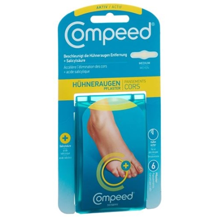 Compeed Huhneraugenpflaster mit Salicylsaure Medium 6 штук