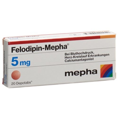Felodipin Mepha 5 mg 20 Depotabs Felodipin Mepha 5 mg 20 Depotabs