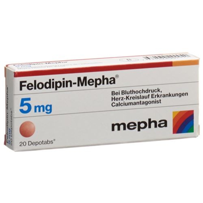 Felodipin Mepha 5 mg 20 Depotabs Felodipin Mepha 5 mg 20 Depotabs