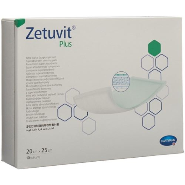 Zetuvit Plus Absorptionsverband 20x25см 10 штук