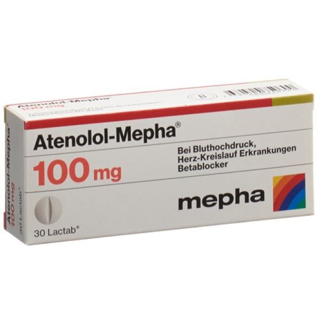 Atenolol Mepha 100 mg 30 Lactabs Atenolol Mepha 100 mg 30 Lactabs