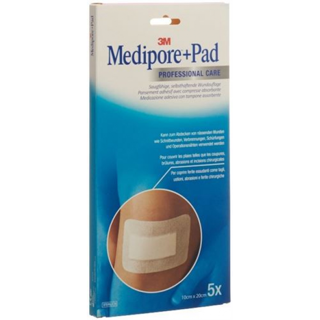 3M Medipore + Pad 10x20см / Wundkissen 5x15.5см 5 штук