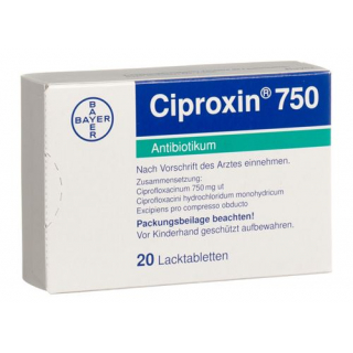 Ciproxin 750 mg 20 Lacktablets