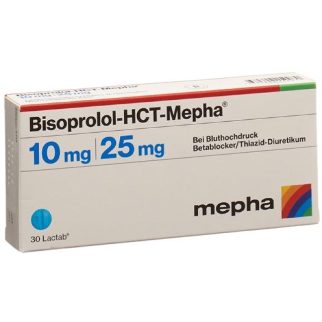 Bisoprolol HCT Mepha 10/25 mg 100 Lactabs Bisoprolol HCT Mepha 10/25 mg 100 Lactabs