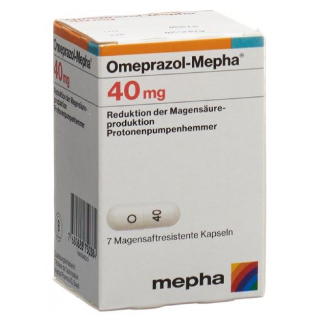 Omeprazol Mepha 40 mg 7 Kaps