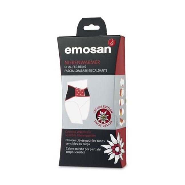 emosan Nierenwarmer Velcro Schwarz размер L Special Swiss Edition