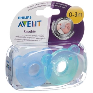 Avent Philips Soothie Blau/grun 0-3m 2 штуки