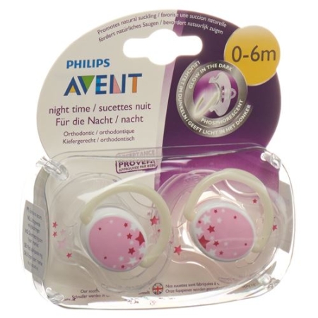 Avent Philips Beruhigungssauger Nacht 0-6m R 2 штуки