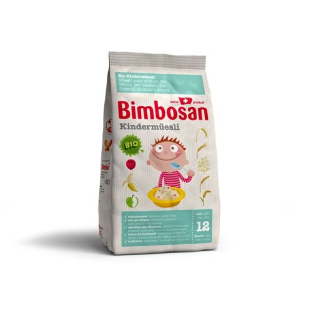 Bimbosan Bio-kindermuesli ohne Zucker 12m 500г