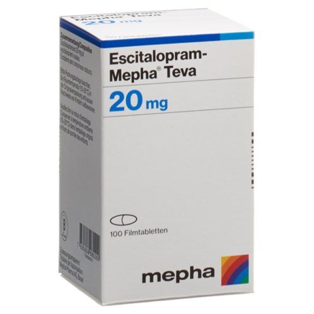 ESCITALOPRAM MEPHA TEVA 20MG ESCITALOPRAM MEPHA TEVA 20MG