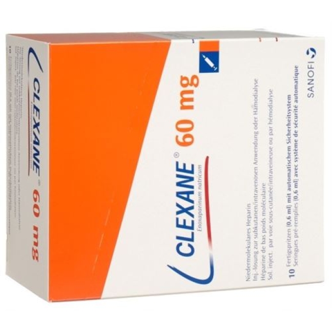 CLEXANE INJ LSG 60MG/0,6ML CLEXANE INJ LSG 60MG/0,6ML