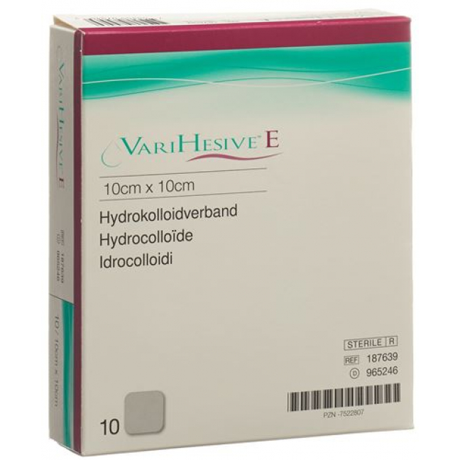 VariHesive E Hydrokolloidverband 10x10см 10 штук