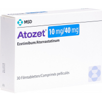 Атозет 10/40 мг 30 таблеток покрытых оболочкой