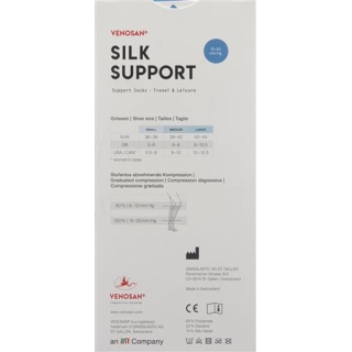 Носки Venosan Silk AD Support M черные 1 пара