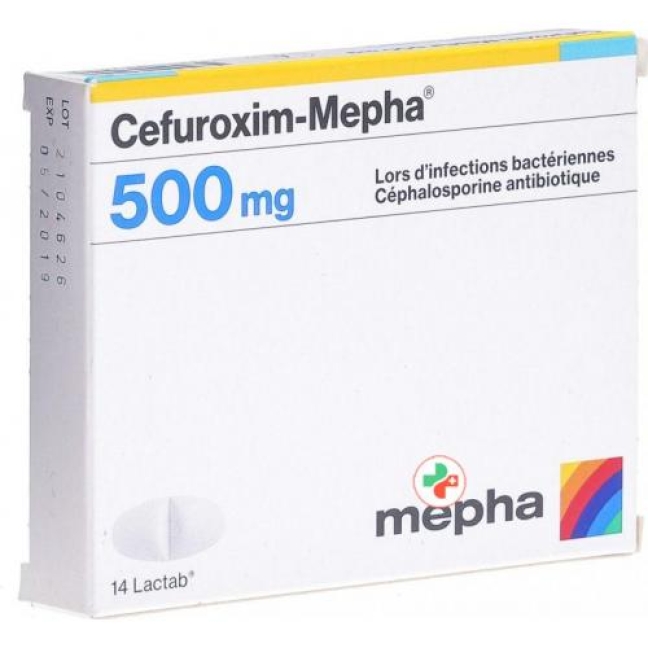 Cefuroxim Mepha 500 mg 14 Lactabs Cefuroxim Mepha 500 mg 14 Lactabs