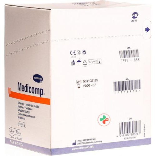 Medicomp Vlieskompressen 7.5x7.5см 25 пакетиков 2 штуки