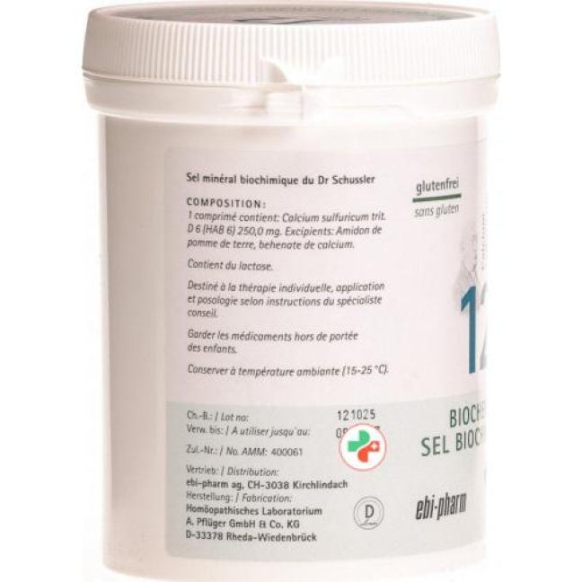 Pflueger Schussler Nr. 12 Calc Sulf в таблетках, D 6 250г Pflueger Schussler Nr. 12 Calc Sulf в таблетках, D 6 250г