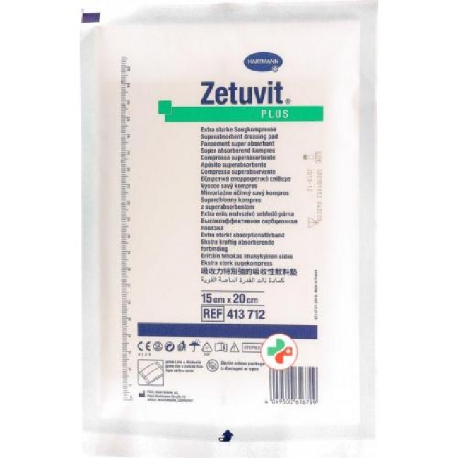 Zetuvit Plus Absorptionsverband 15x20см 10 штук