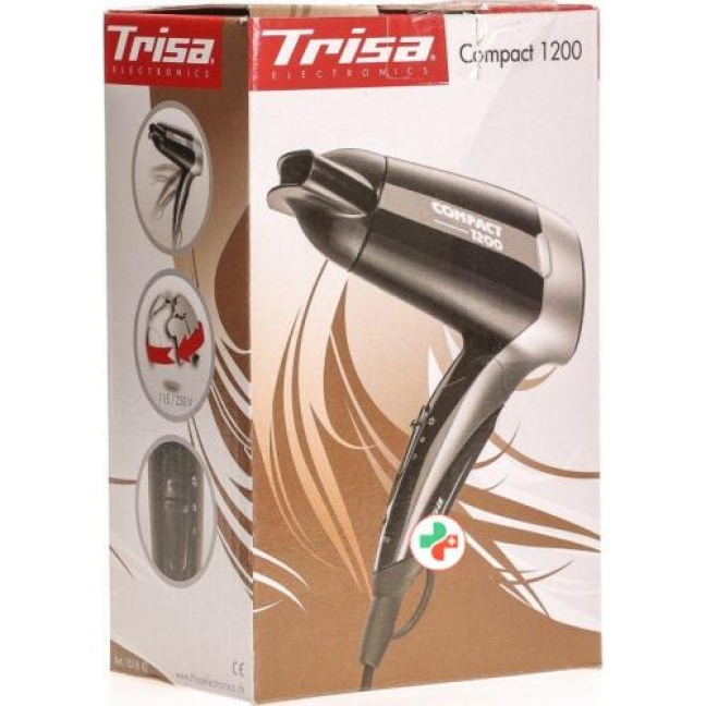Trisa Haartrockner Compact Smart 1200 Schwarz/silb Trisa Haartrockner Compact Smart 1200 Schwarz/silb