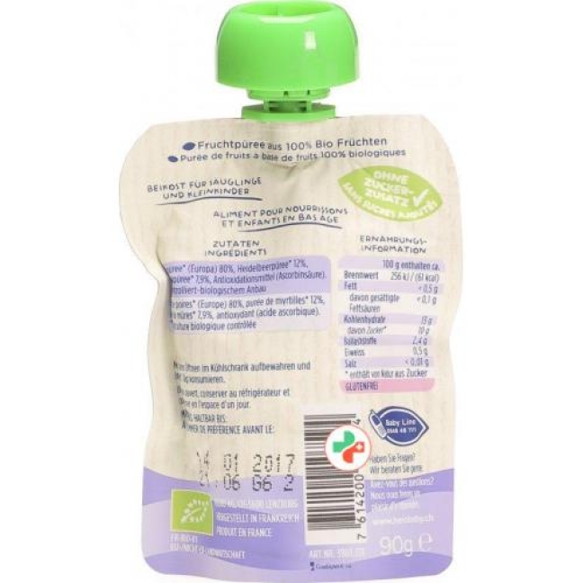 Hero Baby Bio Birne Heidelbeere Brombeere 90 g