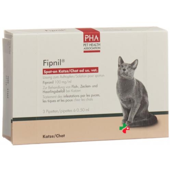 Fipnil Spot-on Ad Us. Vet. раствор Katze 3x 0.5мл Fipnil Spot-on Ad Us. Vet. раствор Katze 3x 0.5мл