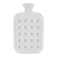 FASHY Wärmflasche 1.2l flach transparent weiss