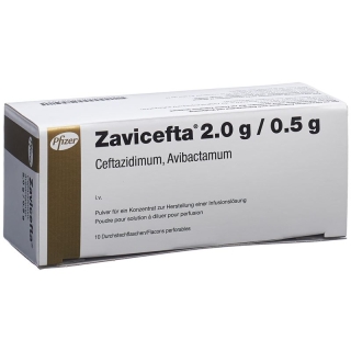 Zavicefta Trockensubstanz 2 G/0.5 G Durchstechflasche 10 Stück