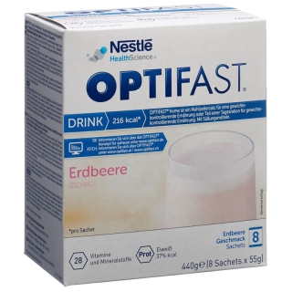 Optifast Drink Strawberry 8 Bag 55g