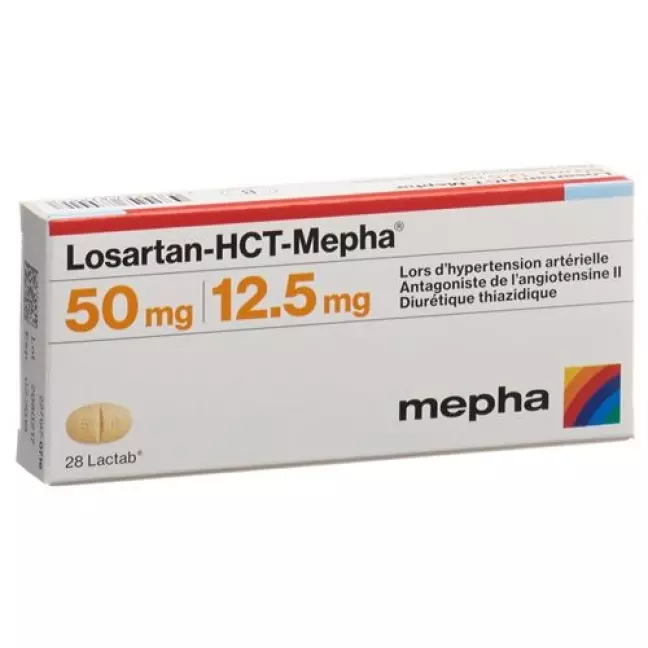 Losartan-HCT Mepha 50/12.5 mg 98 Lactabs Losartan-HCT Mepha 50/12.5 mg 98 Lactabs